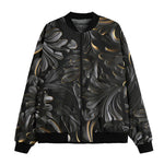 Bomber Jacket Black Metal Embossed Art Print