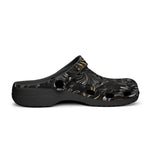 Classic Clogs Black Metal Embossed Art Print