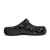 Classic Clogs Black Metal Embossed Art Print