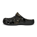 Classic Clogs Black Metal Embossed Art Print