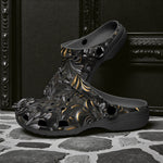 Classic Clogs Black Metal Embossed Art Print