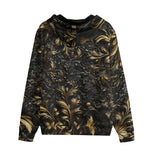 Men's Zip Up Hoodie Bronze Embossed Art Print