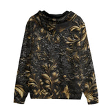 Men's Zip Up Hoodie Bronze Embossed Art Print