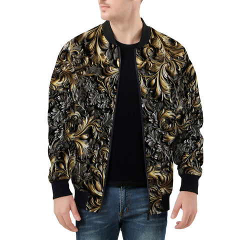 Bomber Jacket Bronze Embossed Art Print