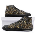 High-Top Canvas Shoes Bronze Embossed Art Print