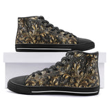 High-Top Canvas Shoes Bronze Embossed Art Print