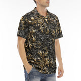 Men's Polo Shirt Bronze Embossed Art Print