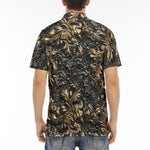 Men's Polo Shirt Bronze Embossed Art Print