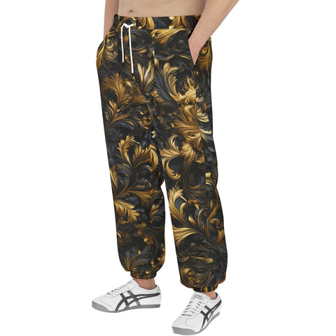 Men's Sweatpants Golden Embossed Art Print