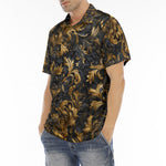 Men's Polo Shirt Golden Embossed Art Print