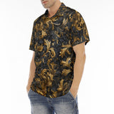 Men's Polo Shirt Golden Embossed Art Print