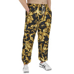 Men's Sweatpants Embossed Golden Art Print