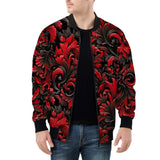 Bomber Jacket Black and Red Embossed Art Print