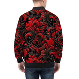 Bomber Jacket Black and Red Embossed Art Print