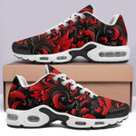 Air Cushion Sneakers Black and Red Embossed Art Print