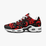 Air Cushion Sneakers Black and Red Embossed Art Print