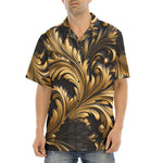 Hawaiian Shirt Black and Gold Embossed Art Print