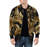 Bomber Jacket Black and Gold Embossed Art Print