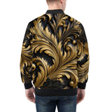 Bomber Jacket Black and Gold Embossed Art Print