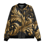 Bomber Jacket Black and Gold Embossed Art Print