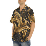 Hawaiian Shirt Black and Gold Embossed Art Print