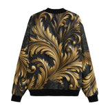 Bomber Jacket Black and Gold Embossed Art Print