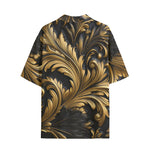 Hawaiian Shirt Black and Gold Embossed Art Print