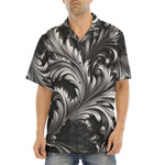 Hawaiian Shirt Black and Silver Embossed Art Print