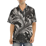 Hawaiian Shirt Black and Silver Embossed Art Print