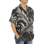 Hawaiian Shirt Black and Silver Embossed Art Print