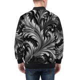 Bomber Jacket Black and Silver Embossed Art Print