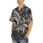 Hawaiian Shirt Black and Silver Embossed Art Print