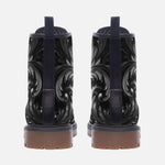 Leather Boots Black and Silver Embossed Art Print