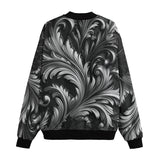 Bomber Jacket Black and Silver Embossed Art Print