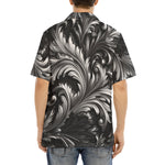 Hawaiian Shirt Black and Silver Embossed Art Print