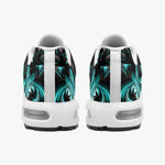 Air Cushion Sneakers Black and Turquoise Embossed Art Print