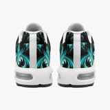Air Cushion Sneakers Black and Turquoise Embossed Art Print