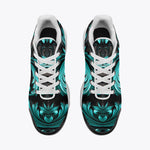 Air Cushion Sneakers Black and Turquoise Embossed Art Print