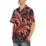 Hawaiian Shirt Black and Red Embossed Art Print