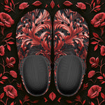 Classic Clogs Black and Red Embossed Art Print