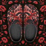 Classic Clogs Black and Red Embossed Art Print