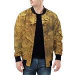 Bomber Jacket Bronze Plate Textured Canvas