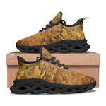 Sports Sneakers Bronze Plate Textured Canvas