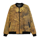 Bomber Jacket Bronze Plate Textured Canvas