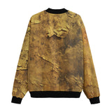 Bomber Jacket Bronze Plate Textured Canvas