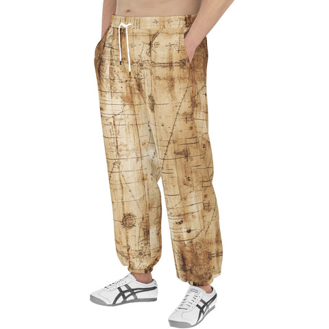 Men's Sweatpants Sketches and Drawings Paper Map