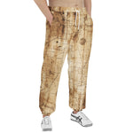 Men's Sweatpants Sketches and Drawings Paper Map
