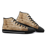 High-Top Canvas Shoes Sketches and Drawings Paper Map