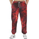 Men's Sweatpants Red Flames and Smoke