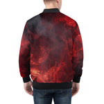 Bomber Jacket Red Flames and Smoke